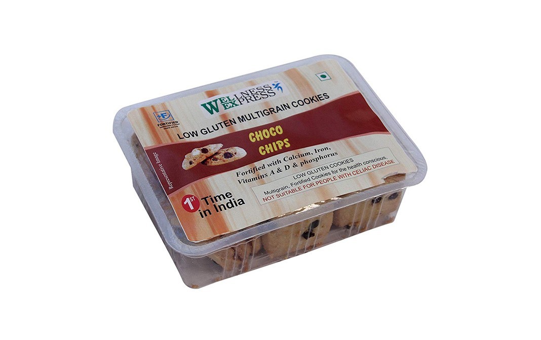 Wellness Express Choco Chips, Low Gluten Multigrain Cookies   Box  200 grams